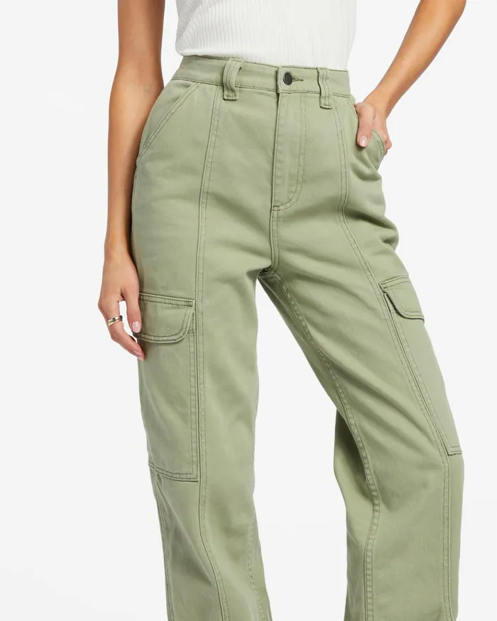 Billabong Wall To Wall Denim Cargo Pants Army Women Denim Billabong Wall To Wall Denim Cargo Pants Army Women Denim