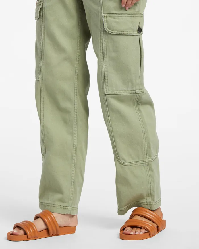 Billabong Wall To Wall Denim Cargo Pants Army Women Denim Billabong Wall To Wall Denim Cargo Pants Army Women Denim