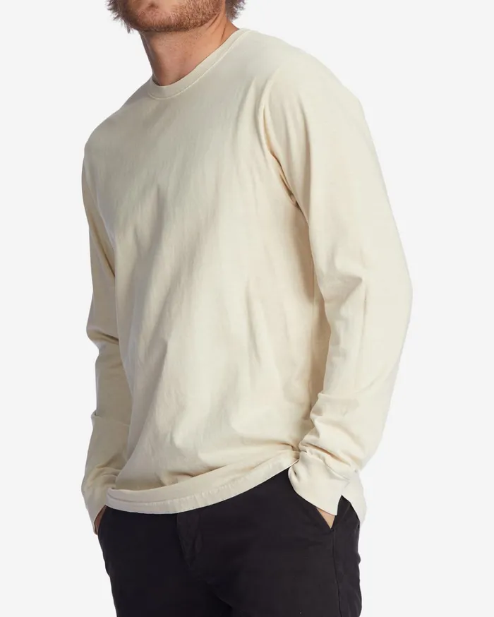 Billabong Wave Washed Long Sleeve TShirt Bone Men TShirts Billabong Wave Washed Long Sleeve TShirt Bone Men TShirts