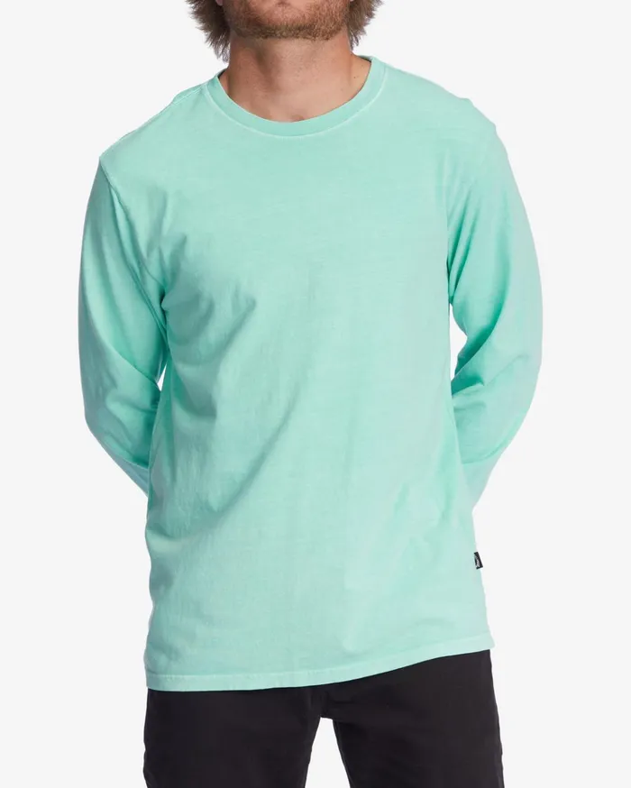 Billabong Wave Washed Long Sleeve TShirt Mint Men TShirts