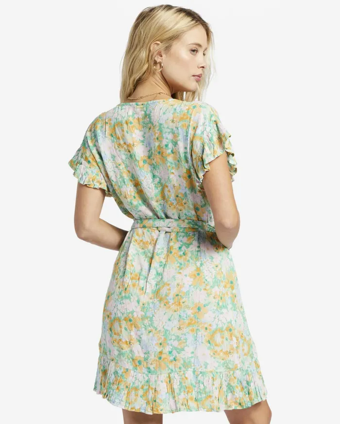Billabong Wrap And Roll Woven Dress Green Women Dresses Billabong Wrap And Roll Woven Dress Green Women Dresses