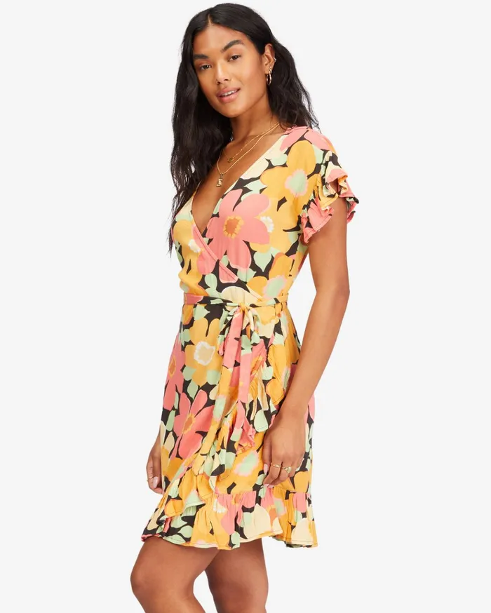 Billabong Wrap And Roll Woven Dress Multi Women Dresses Billabong Wrap And Roll Woven Dress Multi Women Dresses