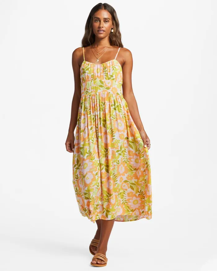 Billabong Your Babe Midi Dress Orange Peel Women Dresses