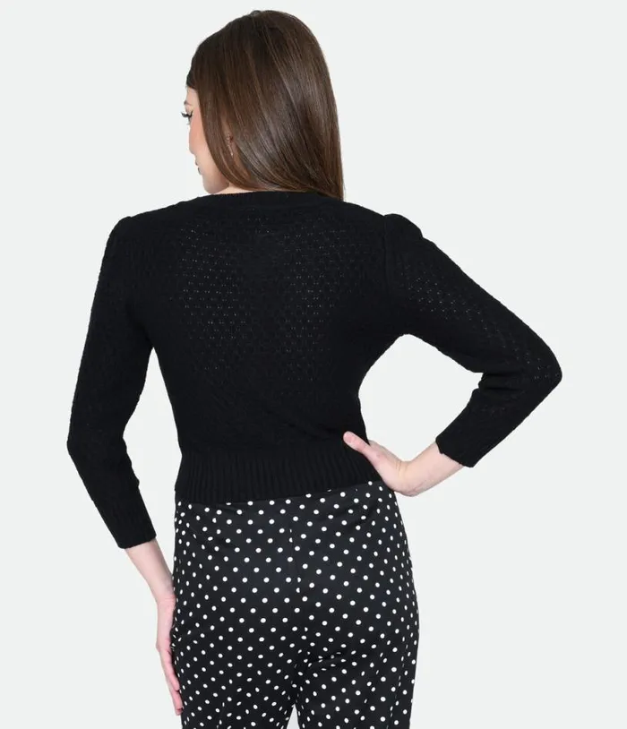 Black and Octopus Cropped Cardigan Clothing Unique Vintage Sweaters and Cardigans