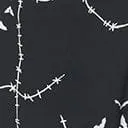 Black and White Stitches Blouse Halloween Unique Vintage Tops