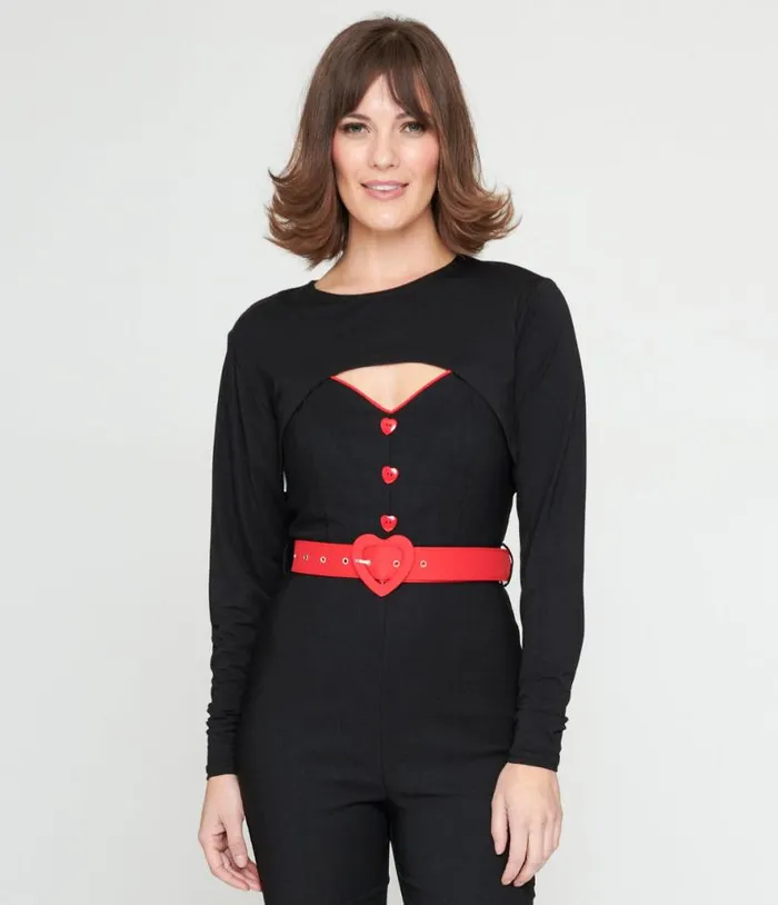Black Marielle Shrug ClothingPlus Unique Vintage Jackets
