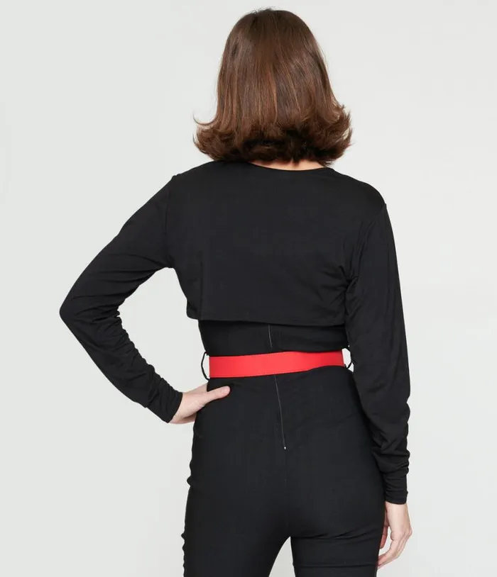 Black Marielle Shrug ClothingPlus Unique Vintage Jackets