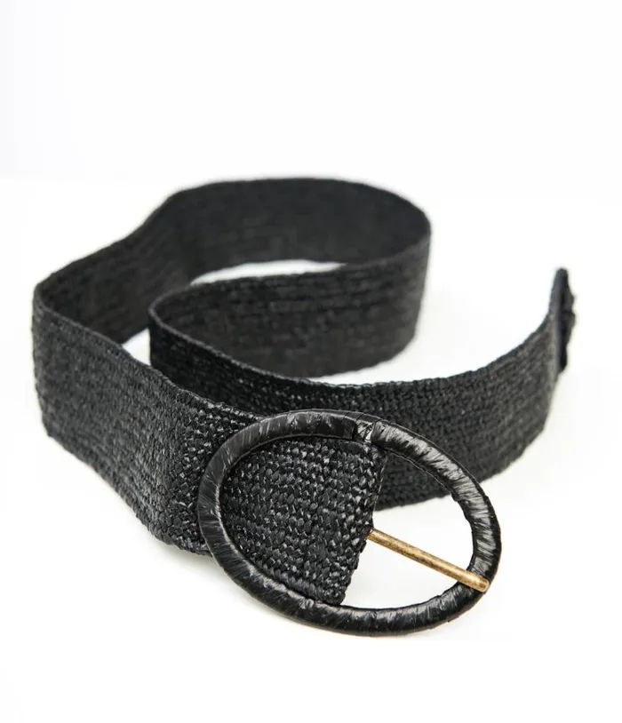 Black Oval Buckle Belt Accessories Unique Vintage Belts