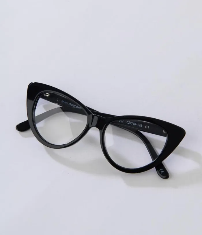 Black Rimmed Cat Eye Glasses Accessories Unique Vintage Sunglasses