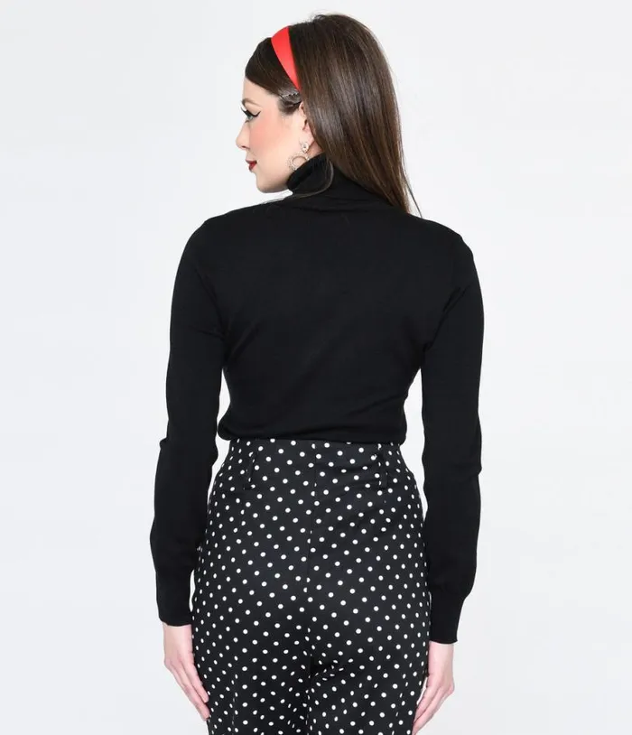 Black Slowpoke Turtleneck Sweater Clothing Unique Vintage Sweaters and Cardigans
