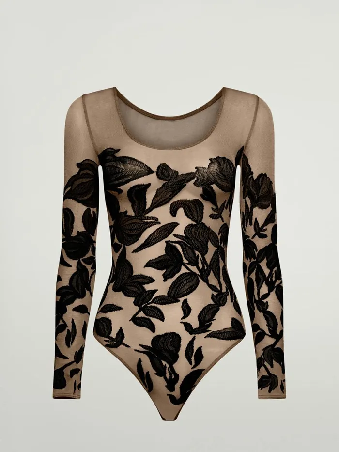 Body Tattoo String Body Fairly Lightblack Women Wolford Longsleeve Shirts