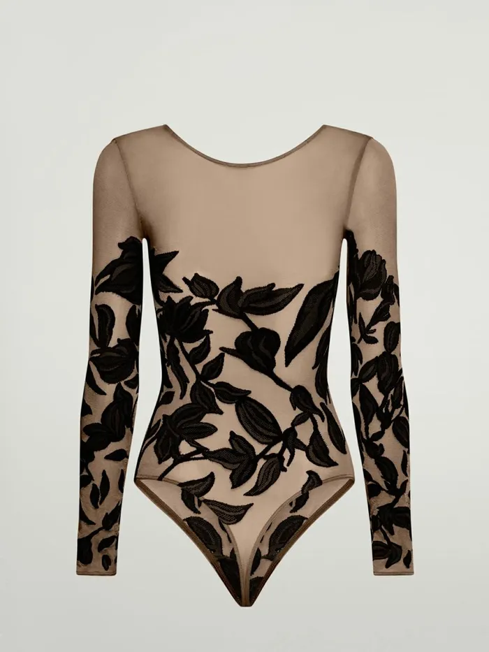Body Tattoo String Body Fairly Lightblack Women Wolford Longsleeve Shirts