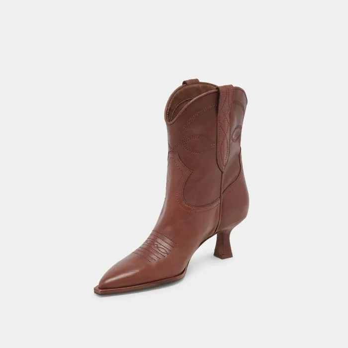 Boots and Booties Shop Dolce Vita Angel Booties Chocolate Leather Chocolate Leather