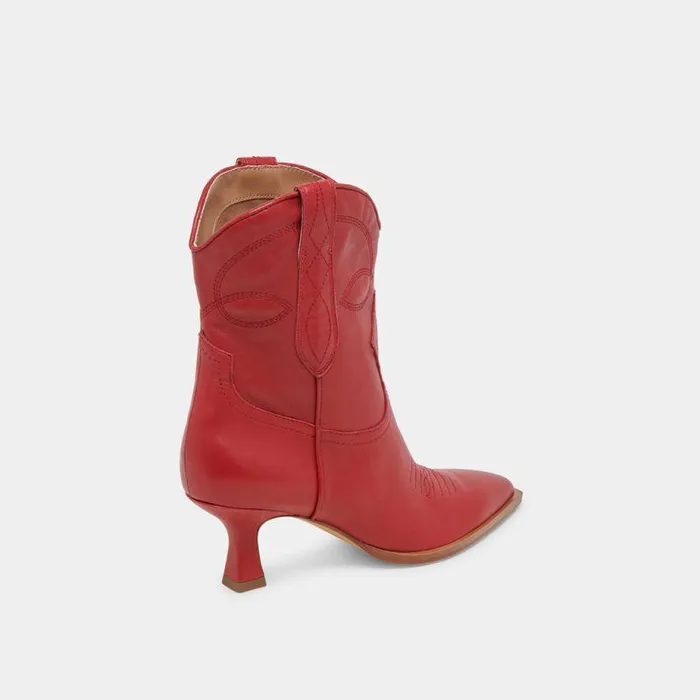 Boots and Booties Shop Dolce Vita Angel Booties Red Leather Red Leather