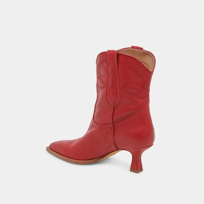 Boots and Booties Shop Dolce Vita Angel Booties Red Leather Red Leather