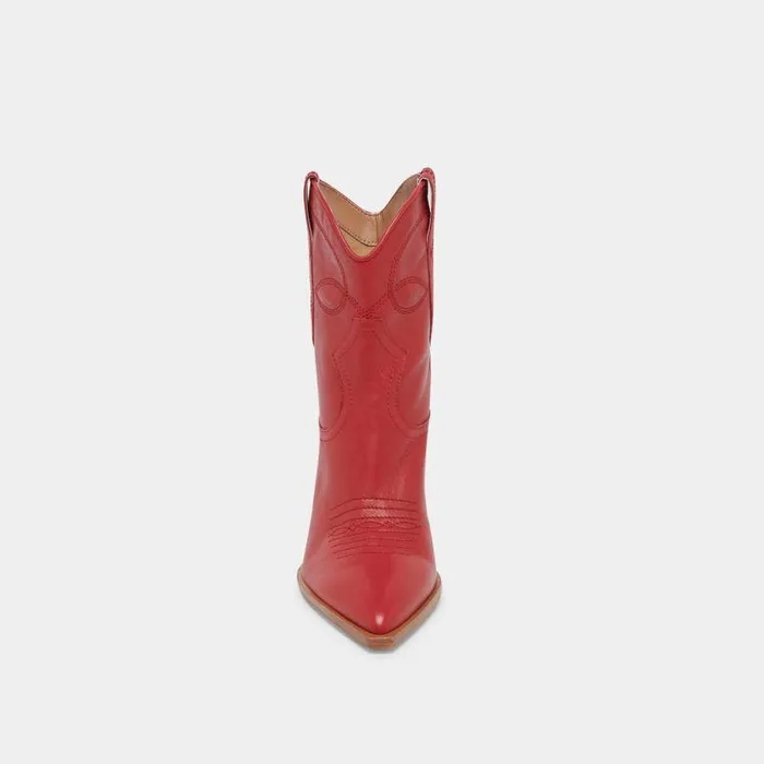 Boots and Booties Shop Dolce Vita Angel Booties Red Leather Red Leather