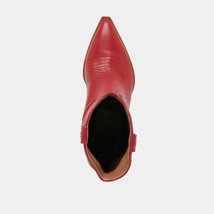 Boots and Booties Shop Dolce Vita Angel Booties Red Leather Red Leather