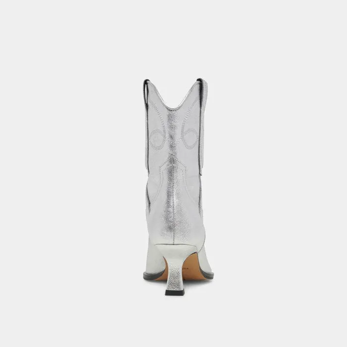 Boots and Booties Shop Dolce Vita Angel Booties Silver Metallic Leather Silver Metallic Leather