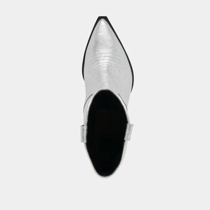 Boots and Booties Shop Dolce Vita Angel Booties Silver Metallic Leather Silver Metallic Leather