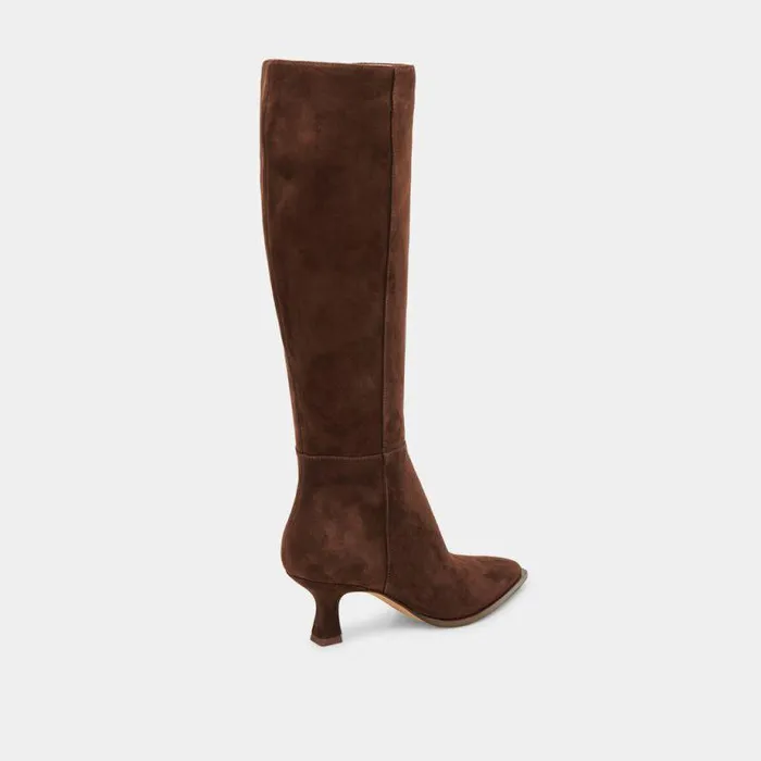 Boots and Booties Shop Dolce Vita Auggie Boots Dk Brown Suede Women039s Brown Suede Kneehigh Boots Dk Brown Suede