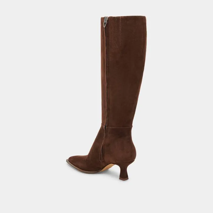 Boots and Booties Shop Dolce Vita Auggie Boots Dk Brown Suede Women039s Brown Suede Kneehigh Boots Dk Brown Suede