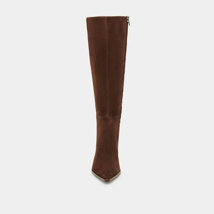 Boots and Booties Shop Dolce Vita Auggie Boots Dk Brown Suede Women039s Brown Suede Kneehigh Boots Dk Brown Suede