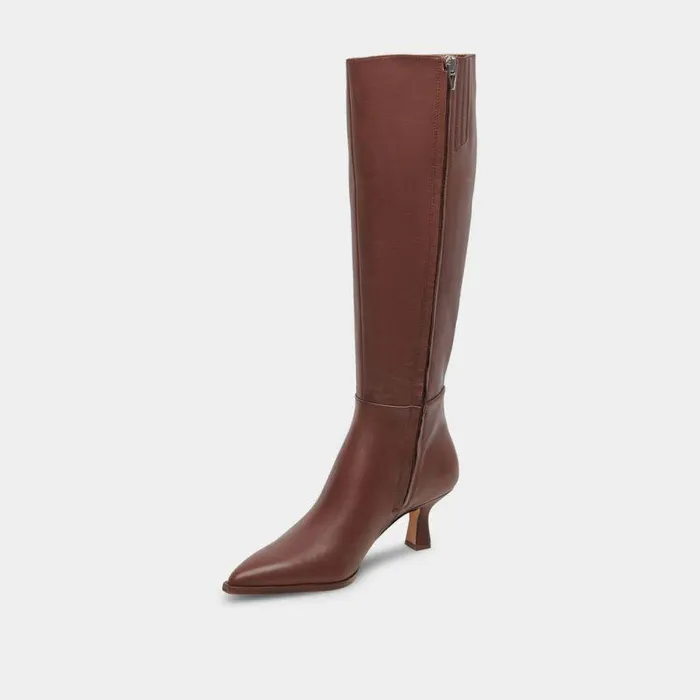 Boots and Booties Shop Dolce Vita Auggie Wide Calf Boots Chocolate Leather Chocolate Leather