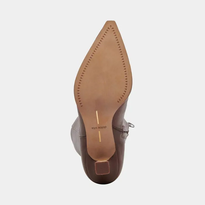 Boots and Booties Shop Dolce Vita Auggie Wide Calf Boots Chocolate Leather Chocolate Leather