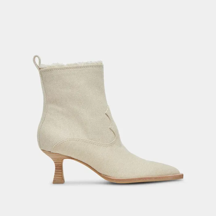 Boots and Booties Shop Dolce Vita Austin Boots Ivory Denim Ivory Denim