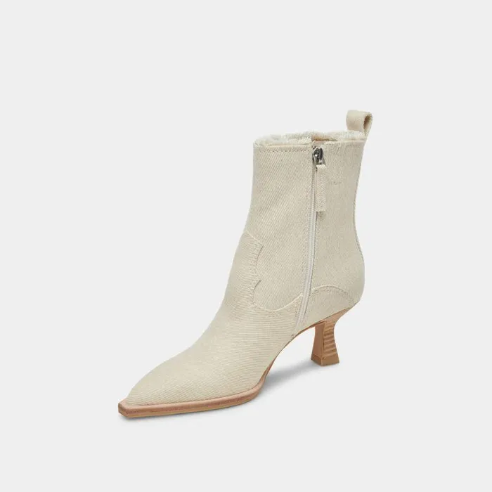 Boots and Booties Shop Dolce Vita Austin Boots Ivory Denim Ivory Denim