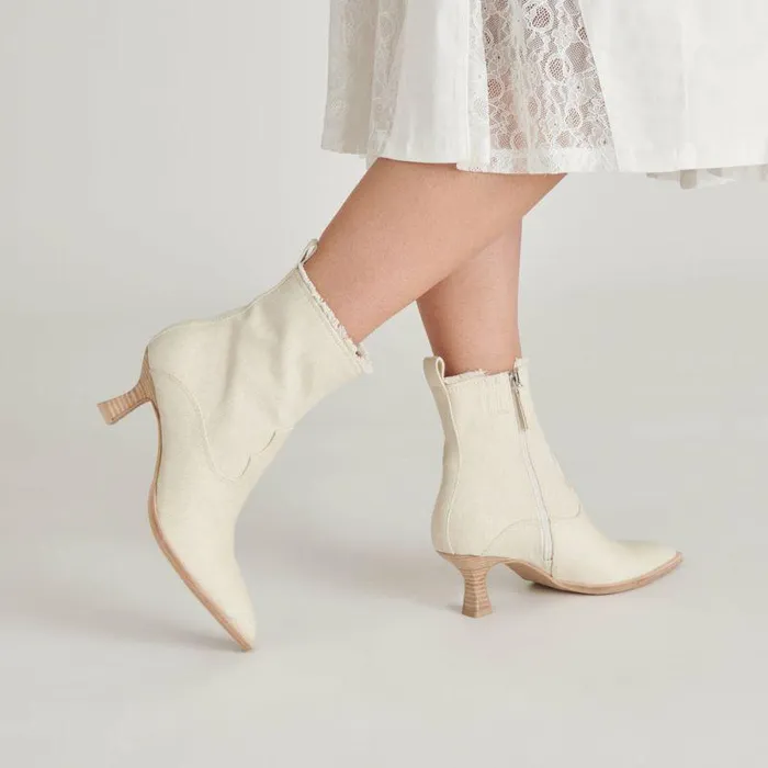 Boots and Booties Shop Dolce Vita Austin Boots Ivory Denim Ivory Denim