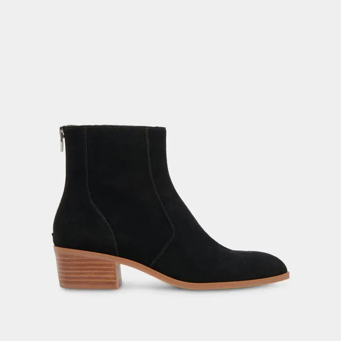 Boots and Booties Shop Dolce Vita Ayisha Booties Onyx Suede Onyx Suede
