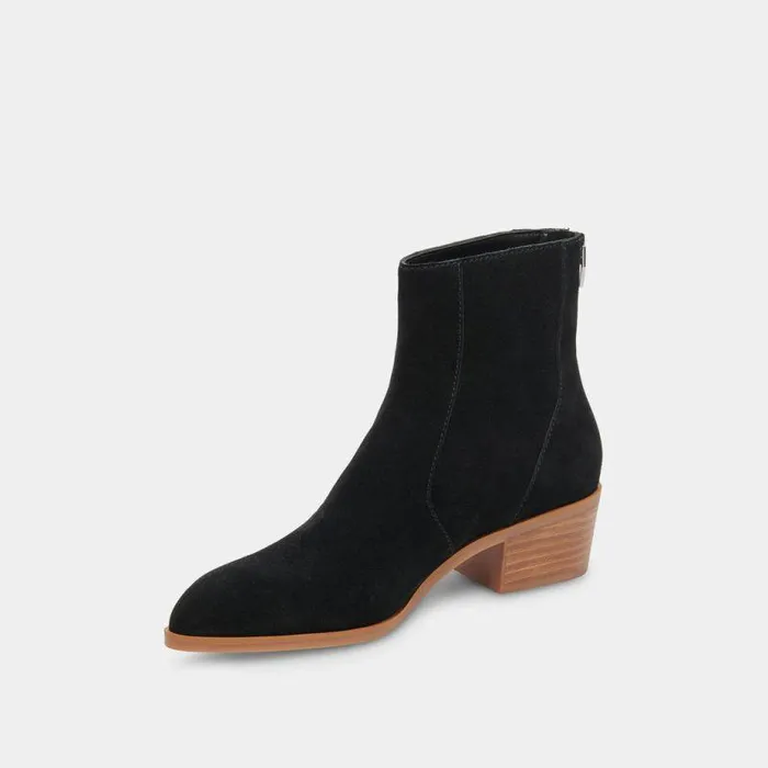 Boots and Booties Shop Dolce Vita Ayisha Booties Onyx Suede Onyx Suede