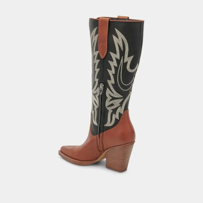 Boots and Booties Shop Dolce Vita Blanch Boots Brown Black Leather Brown Black Leather