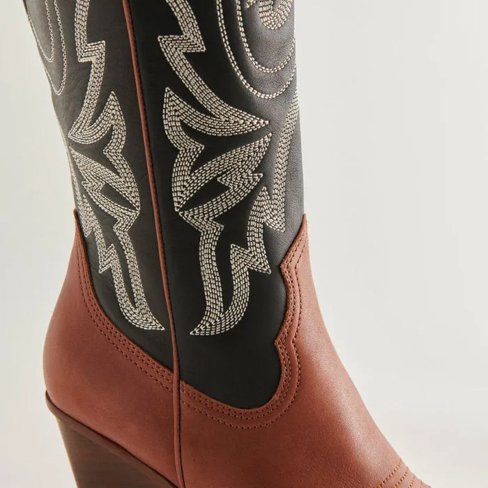 Boots and Booties Shop Dolce Vita Blanch Boots Brown Black Leather Brown Black Leather