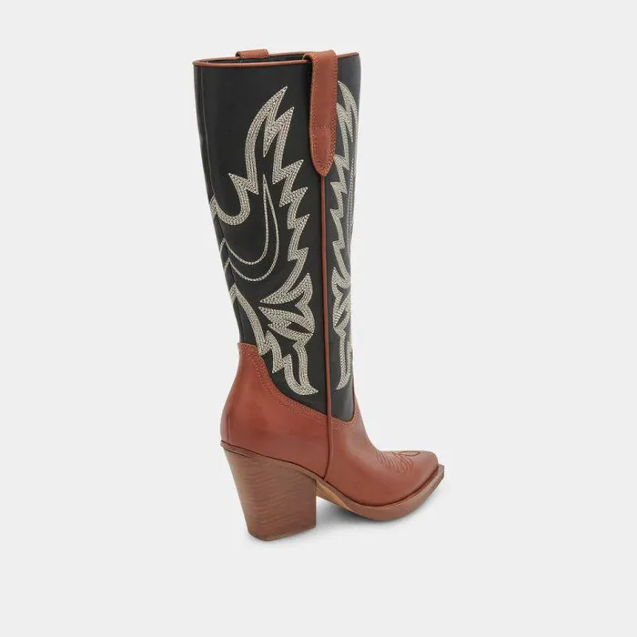 Boots and Booties Shop Dolce Vita Blanch Boots Brown Black Leather Brown Black Leather