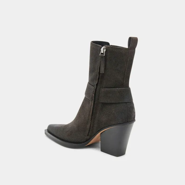 Boots and Booties Shop Dolce Vita Bounty Boots Onyx Embossed Suede Onyx Embossed Suede