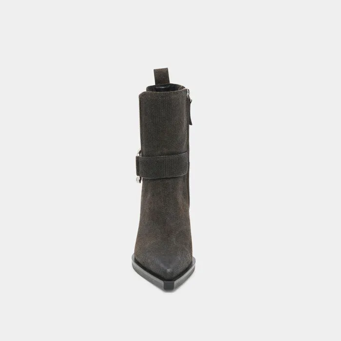 Boots and Booties Shop Dolce Vita Bounty Boots Onyx Embossed Suede Onyx Embossed Suede