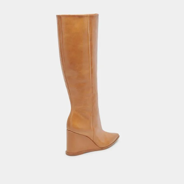 Boots and Booties Shop Dolce Vita Bruce Saddle Boots Saddle Leather Boots With Wedge Heel Saddle Leather