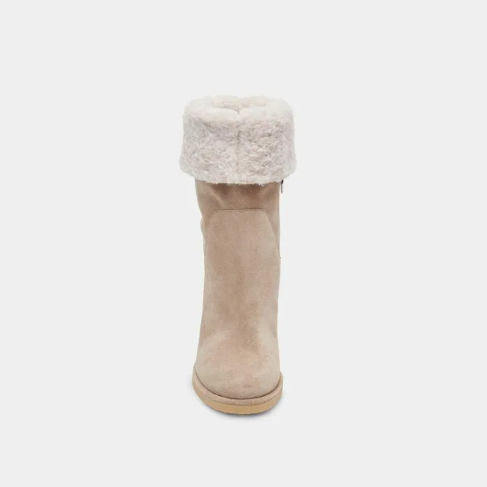 Boots and Booties Shop Dolce Vita Caddie Plush Boots Almond Suede Almond Suede
