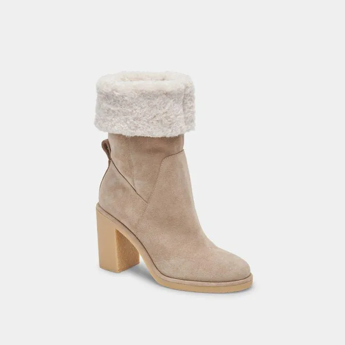 Boots and Booties Shop Dolce Vita Caddie Plush Boots Almond Suede Almond Suede