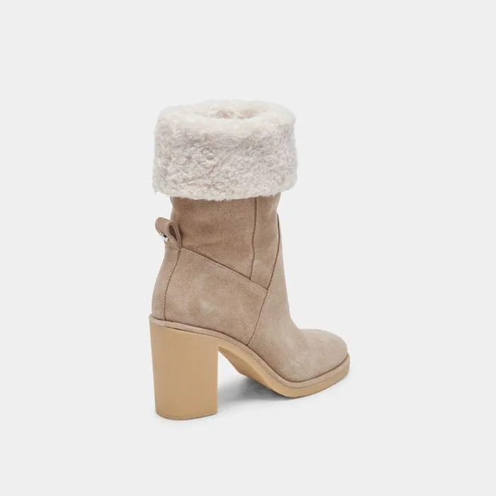 Boots and Booties Shop Dolce Vita Caddie Plush Boots Almond Suede Almond Suede
