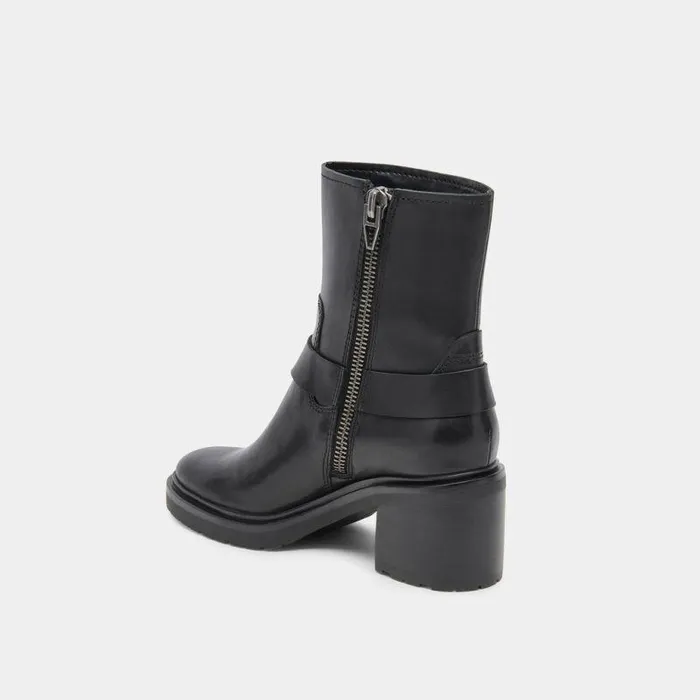Boots and Booties Shop Dolce Vita Camros Boots Black Leather Women039s Black Leather Moto Boots Black Leather