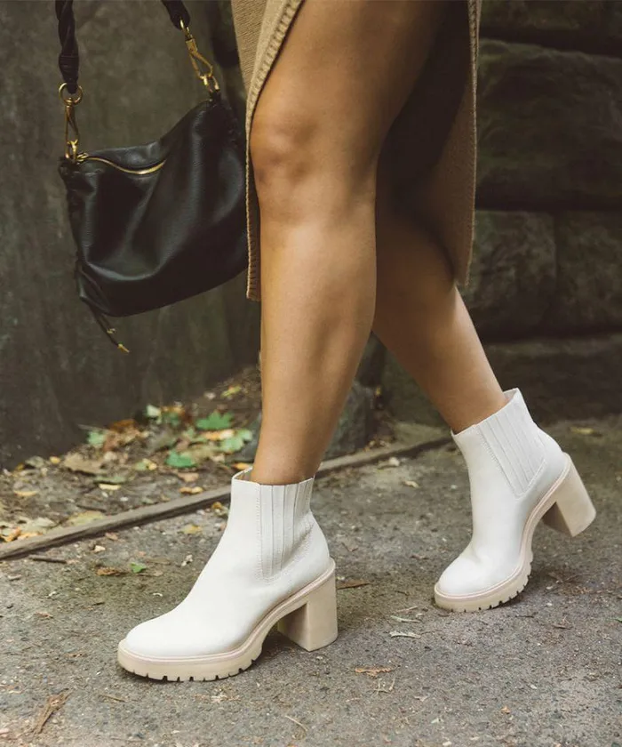 Boots and Booties Shop Dolce Vita Caster H2o Booties Ivory Leather Ivory Leather