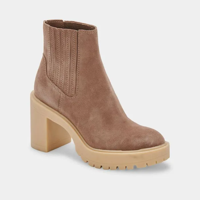 Boots and Booties Shop Dolce Vita Caster H2o Booties Mushroom Suede Mushroom