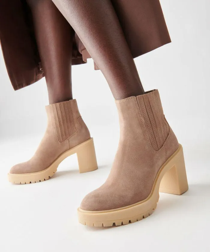 Boots and Booties Shop Dolce Vita Caster H2o Booties Mushroom Suede Mushroom