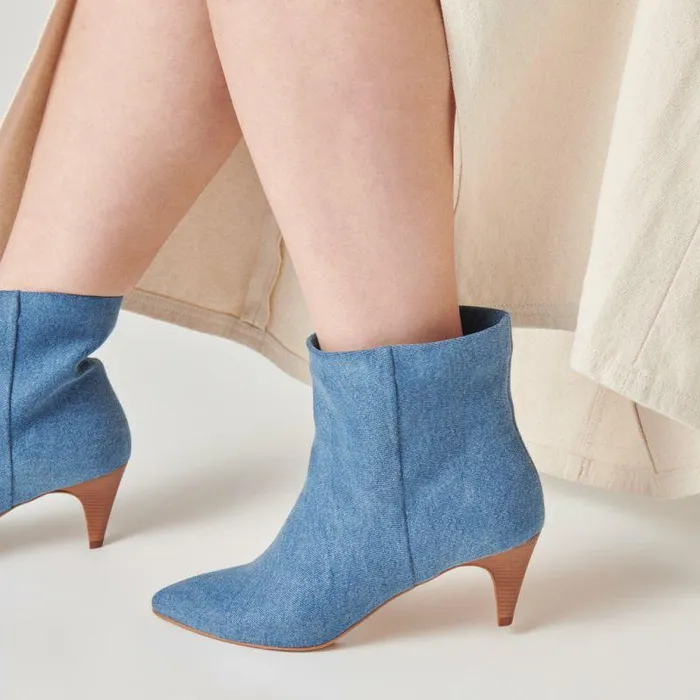 Boots and Booties Shop Dolce Vita Dee Booties Blue Denim Blue Denim