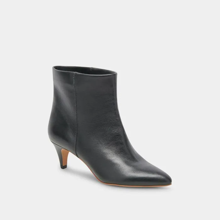 Boots and Booties Shop Dolce Vita Dee Wide Booties Jet Black Leather Jet Black Leather