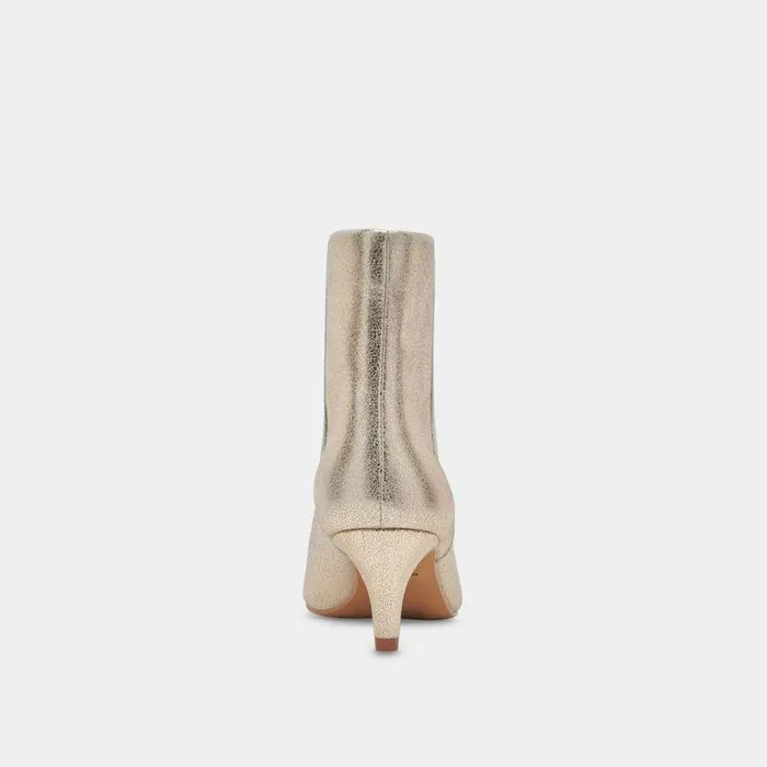 Boots and Booties Shop Dolce Vita Dee Wide Booties Platinum Distressed Leather Platinum Distressed Leather