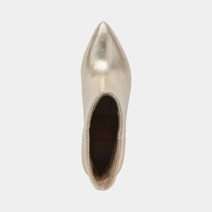 Boots and Booties Shop Dolce Vita Dee Wide Booties Platinum Distressed Leather Platinum Distressed Leather